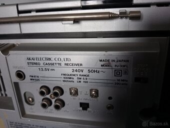 Prodám raritní Japonský boombox AKAI PJ-33 - 7