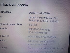 predám 15,6" ntb Acer extensa 5635 / 4gb ram / 256gb ssd - 7