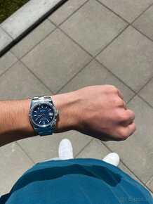 Seiko mod Datejust Flutted Blue - 7