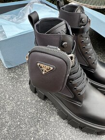 PRADA Monolith leather and Re-Nylon boots - 7