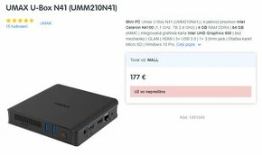 Mini PC UMAX U-Box N41 (N4100, 4GB RAM, 64GB SSD, WIN11) - 7