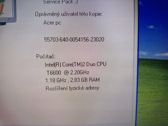 predám Acer extensa 5635 / 3gb ram / 250gb hdd / Windows xp - 7