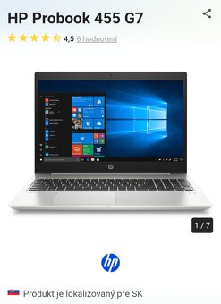 predám HP ProBook 455 G7 - 7