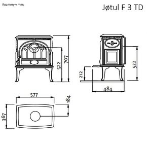 PREDÁM krbové kachle Jotul F3 TD - 7