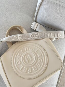 Karl Lagerfeld béžová velká kabelka / crossbody - 7