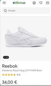 ———-Biele tenisky Reebok Classic Royal 38, 4.40 E—— - 7