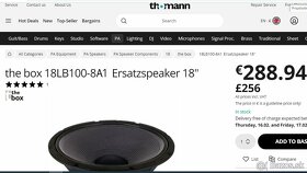 18" reproduktory 800W,  Thomann 18LB100-8A1, 8 Ohm - 8