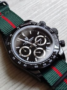 Luxusné hodinky - Pagani Design Black Silver 2 typy náramkov - 8