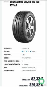 Kompletná letná sada 215/60 R16 5x114,3 - 8