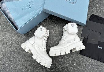 PRADA Monolith leather and Re-Nylon boots - 8