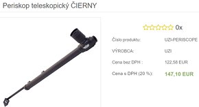 Armádny UZI PERISKOP profi kvalita NEPOUŽITÝ KOMPLET - 8