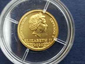 8ks - Investiční zlaté mince 1/25 Oz Český lev - 2017-2024 - 8