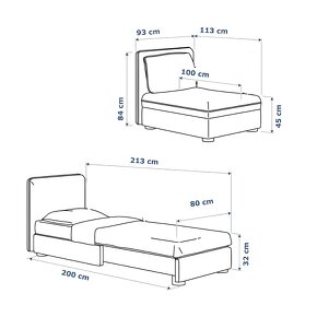 Predam sedaciu súpravu Vallentuna s Ikea. - 8