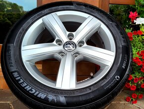 alu R16 5x112 orig. VW Golf 8, letné pneu Michelin 205/55 - 8