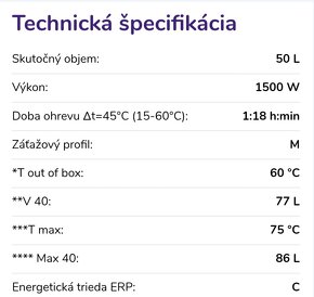 Predám elektrický bojler SIWELL SW 50V - 8