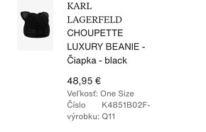 Karl lagerfeld dámska zimná čiapka choupette Nová - 8