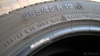 4 ks ZIMA 255/45 R19 100V CONTINENTAL cca 5 a 6 mm  rok 2020 - 8