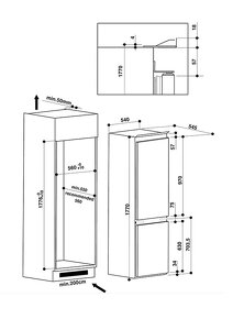 Predám - Vstavanú Kombinovanú chladničku WHIRLPOOL ART 6711 - 8