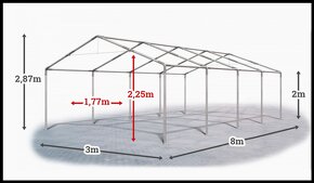 veľkokapacitný montovaný stan, hala, sklad, prístrešok - 8
