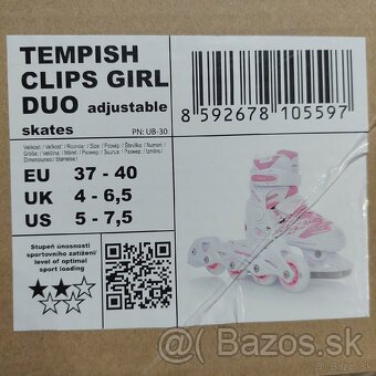 Detské korčule Tempish Clips Girl Duo, 2v1, veľ. 37–40 - 8