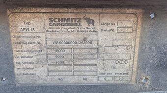 Prodám SCHMITZ AWF 18/L-20 - pro přepravu BDF - 8