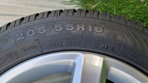 Zimná sada originál Škoda Octavia 3, 5x112 R16 +  205/55 R16 - 8