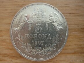 R-U 5 koruna 1907 KB vo veľmi peknom stave - 8