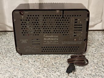 Grandezza / Elektronkové radio / Philips BA211U - 8