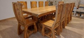 Drevený stôl 160×80 + 6 kus.stoličkov - 8