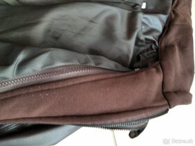 Hnedá koženková bunda s dvojitým efektom - 8
