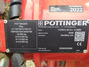 Samozberací voz Pöttinger TORRO 8010 L COMBILINE - 8