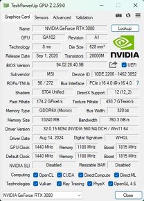 MSI GeForce RTX 3080 GAMING X TRIO 10GB - 8