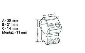 Predám dvojdielňu montáž nízka - 30 mm / 14 mm. - 8