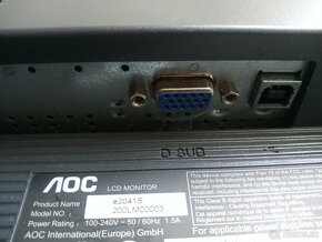 PC Monitor LCD LED AOC e2041S - 8