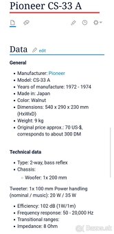 Reproduktory pioneer cs33a - 8