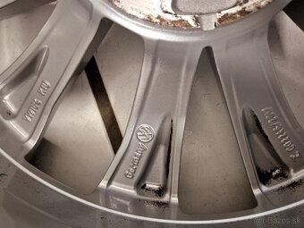 Predám origo. Alu disky VW Tiguan 5x112,R17 a letne pneu. - 8