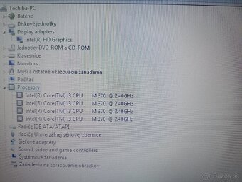 predám ntb Toshiba / Intel core i3/ 4gb ram / ssd/ Windows 7 - 8