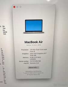 MacBook Air 2019 Retina Core i5 256GB SSD - 8