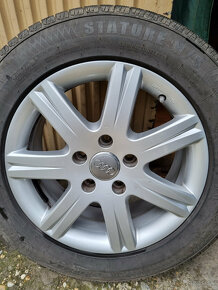 Alu disky Audi 5X130 7,5Jx18H2 ET53 + zimné pneu 235/60 R18 - 8