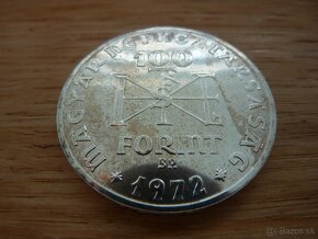 Strieborný 100 forint 1972 vo veľmi peknom zbierkovom stave - 8