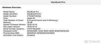 MacBook Pro M1, 13,3” 16gb 512gb 2020 - 8