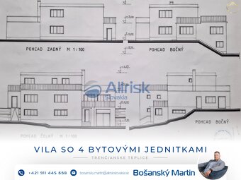 VILA so 4 bytovými jednitkami v kúpeľnom meste Trenčianske T - 8