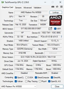 AMD Radeon Pro W5500 8GB - 8