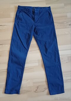 Hugo Boss tmavomodré chino - 8