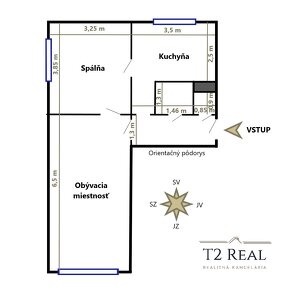 ZNÍŽENÁ CENA - 2 IZBOVÝ BYT - PAVLOVIČOVO NÁM., 50 M2 - 8