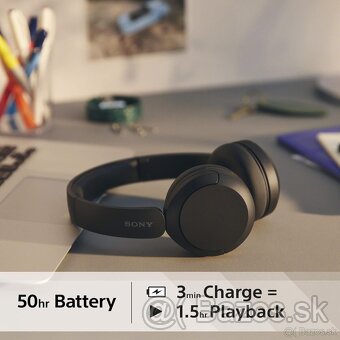 Bluetooth slúchadlá SONY WH-CH520 - výdrž batérie 50 hodín - 8