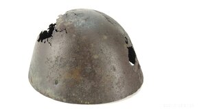 Vojenská helma VZ 32 s priestrelom - torzo - Military helmet - 8