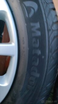 Predám letné pneumatiky 205/55r16 hliníkové disky Mazda - 8