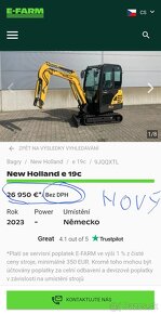 Minibáger New Holland e18c 2000kg - 8