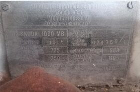 Prodám Škoda 1000MB úzký sloupek 1965 - 8